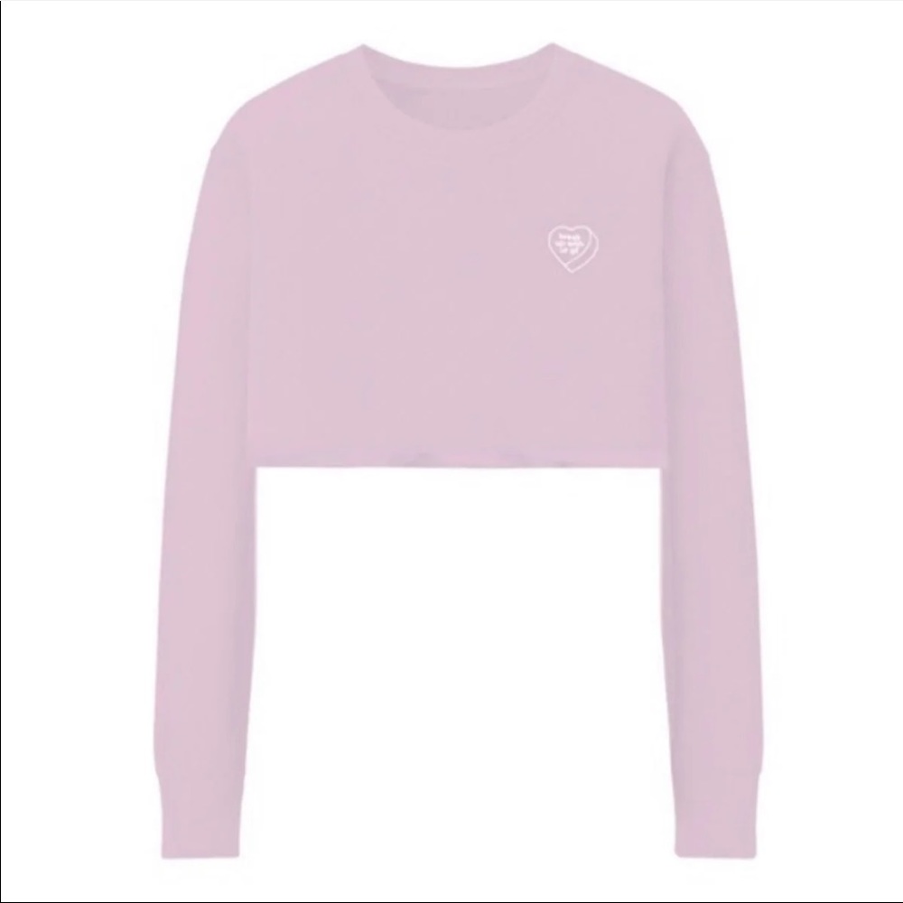 Ariana Grande Break Up With Your Girlfriend I’m Bored Cropped Crewneck